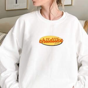 Christian Sweatshirt, Christian Clothing, Christian Crewneck, Faith Apparel, Bible Verse Shirt, Christian gift | Childlike Faith