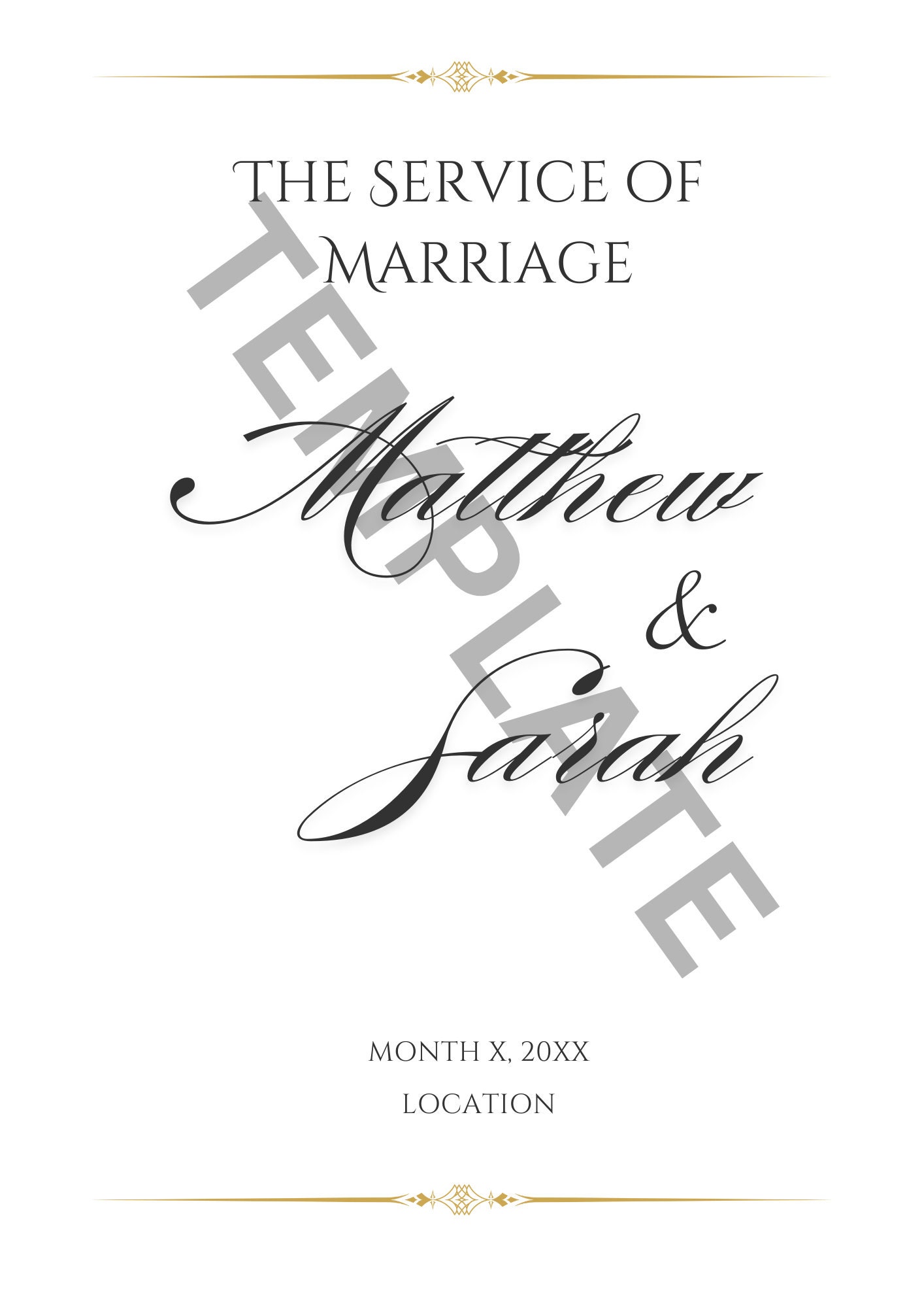 The Mar Thoma Syrian Church | The Sacrament of Holy Matrimony | Wedding Prayer Book | DIGITAL FILE