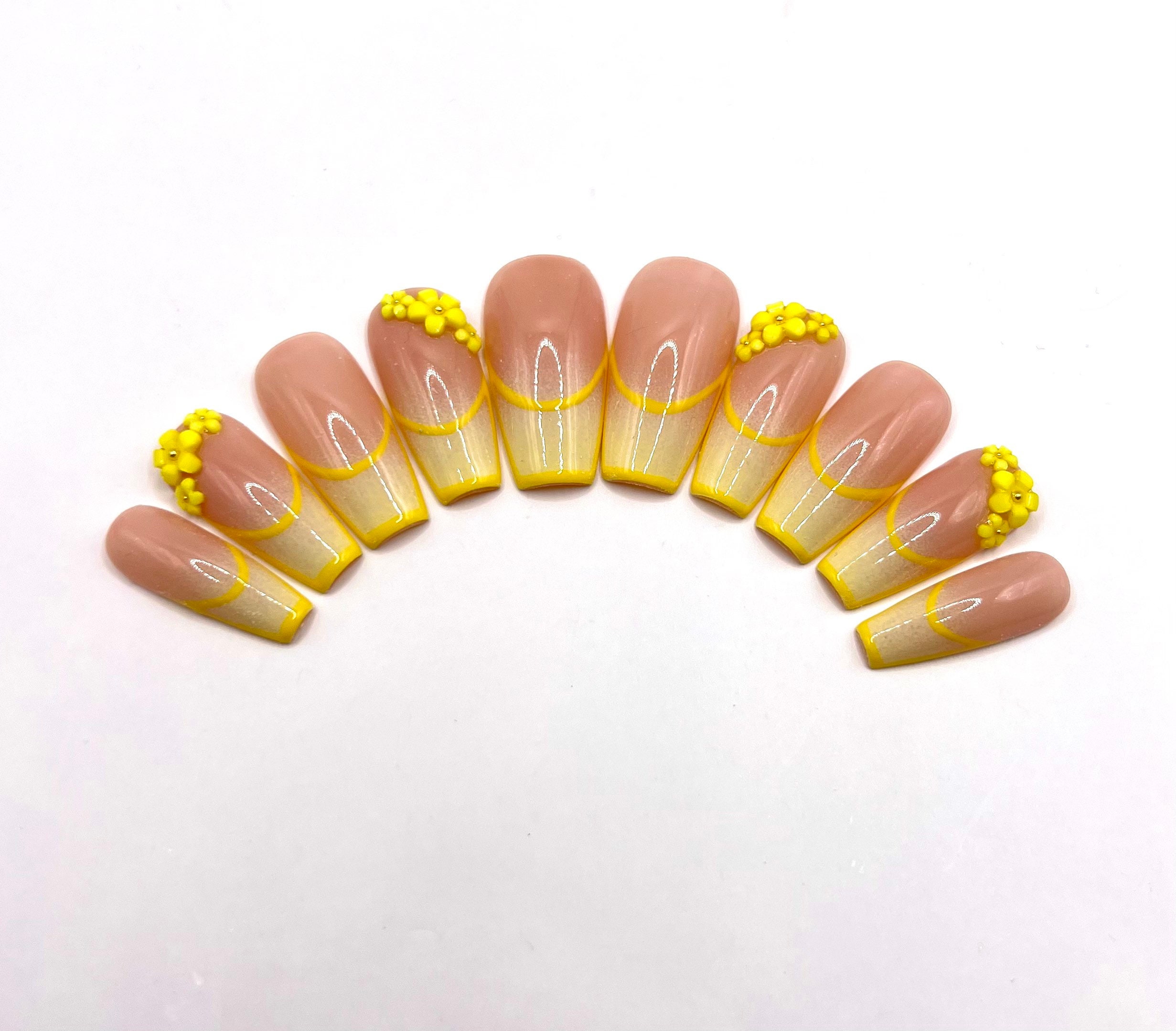 Mustard Yellow Nails - Etsy