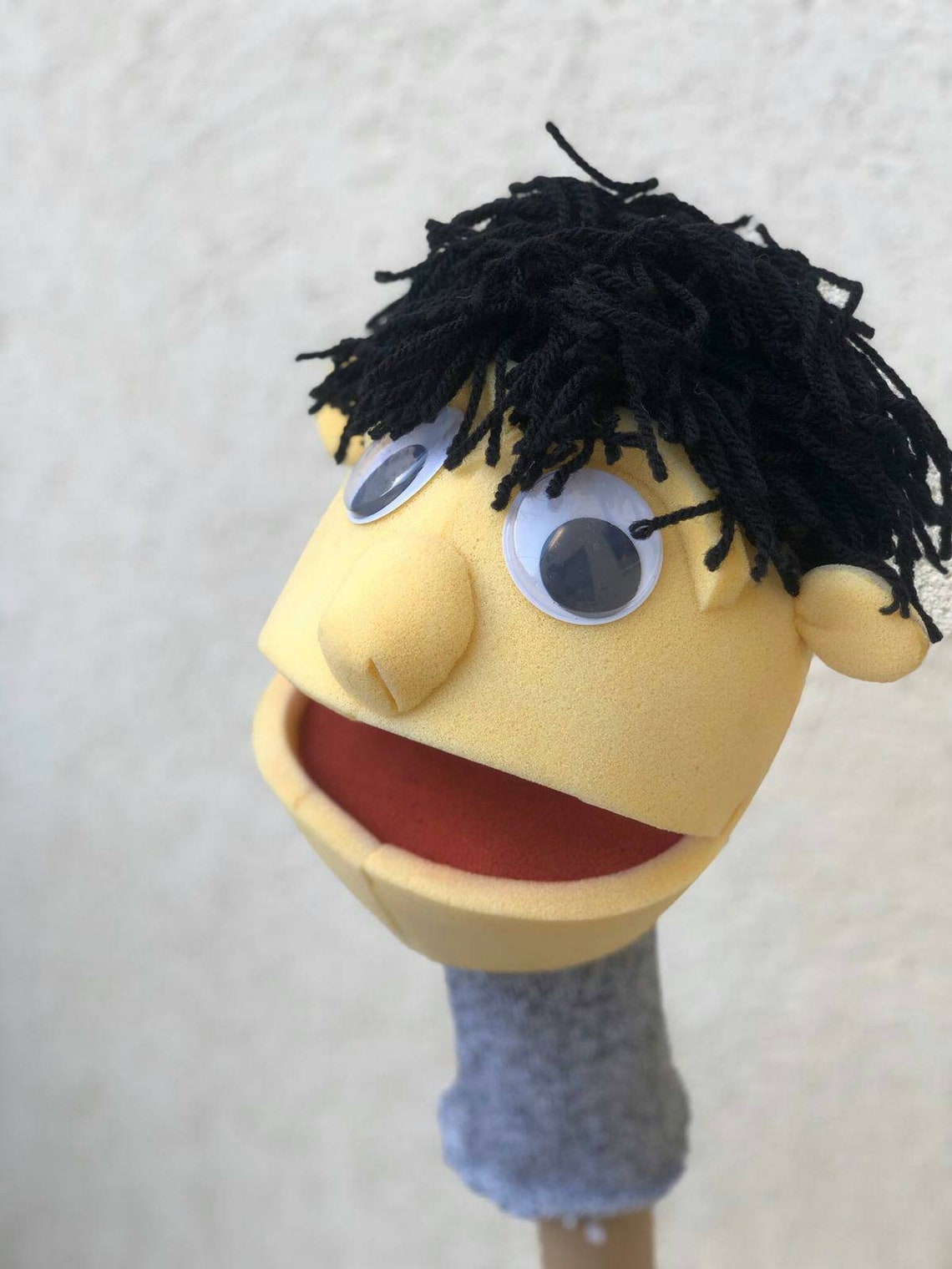 Boy Hand Puppet With Moving Mouth Etsy