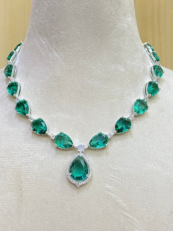 Big on sale emerald necklace