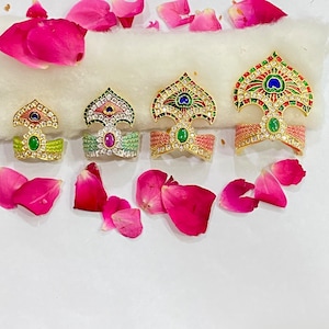 Divine Adornments: Laddu Gopal Ji Shree Krishna Mukut Collection