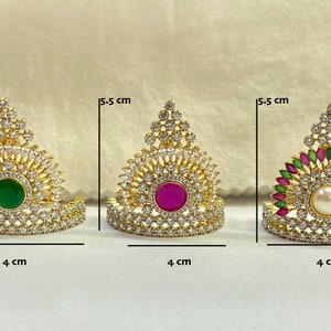 Ornate Mukut Jewelry: Enhancing Divine Presence, Laddu Gopal mukut, Krishna crown, Radhe Krishna accessory, Deity Mukut