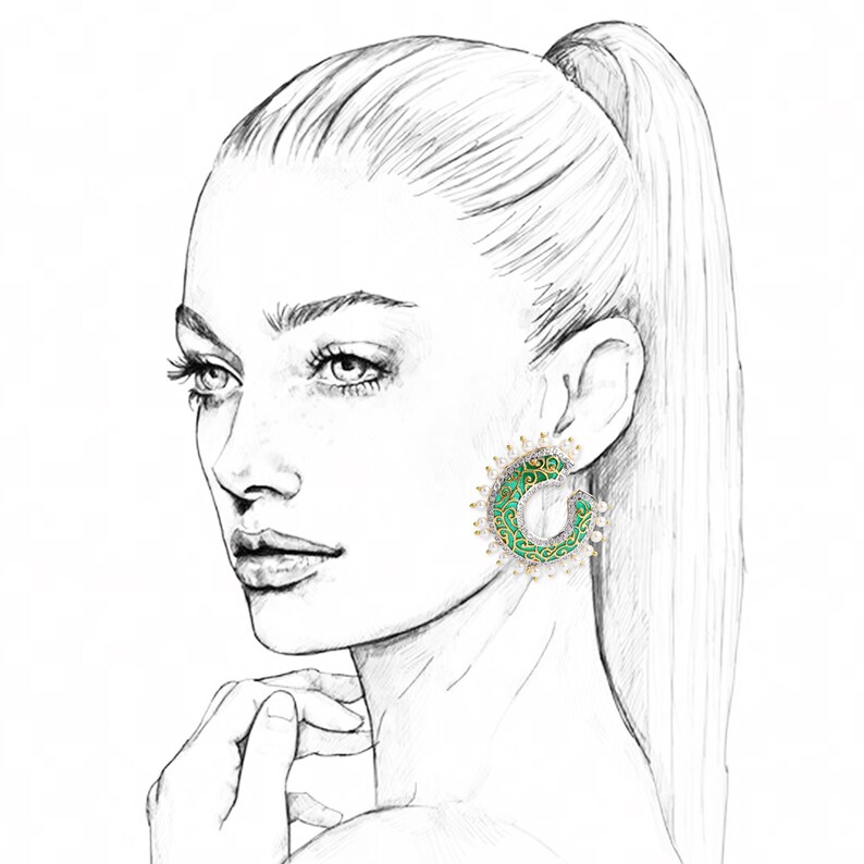 Meena pearl earrings