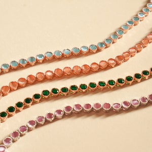 Emerald Choker Necklace: 18k Rose Gold Plated, Handmade in India