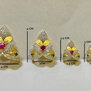 Gold plated krishna idol ornaments, Laddu gopal mukut, krishna Mukut, Shri Krishna pagdi/turban/crown, Kanha ji mukut