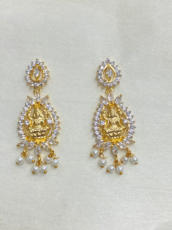 Traditional Lakshmi Design One Gram Gold Jhumki Earrings Collections ER2334
