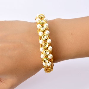 Kundan Bracelet, Women Wedding bracelet, Gold kundan Bracelet, Indian jewelry Kundan