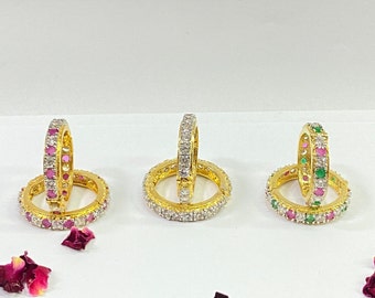 Laddu Gopal Bangle: 22k Gold Krishna Kada (Pair)