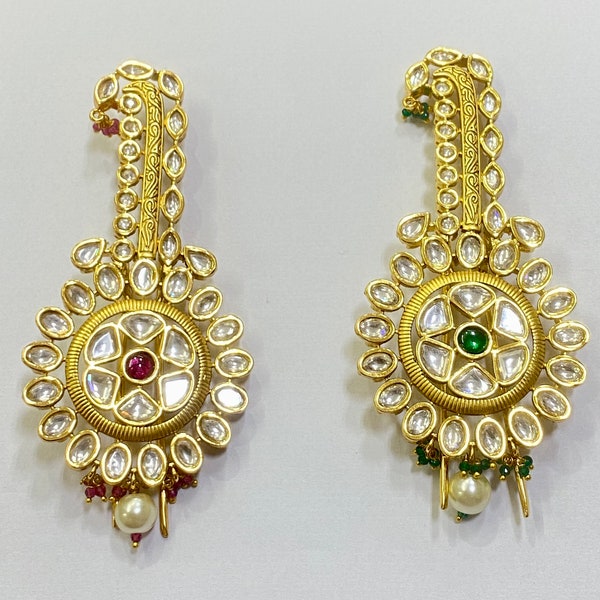 Kundan Polki Kalangi, Groom Kilangi, Groom Turban Brooch, Groom bijoux, Dulha kalangi, kalgi