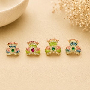 Radiante Laddu Gopal Mukut & Krishna Pagdi / Corona Bal Gopal chapada en oro de 22K / Joyería Kanha Shringar / Accesorios Krishna / Regalo Janmashtami
