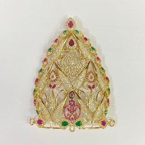 Premium Crowning Love: Radha Krishna Mukut - A Divine Union of Elegance and Devotion