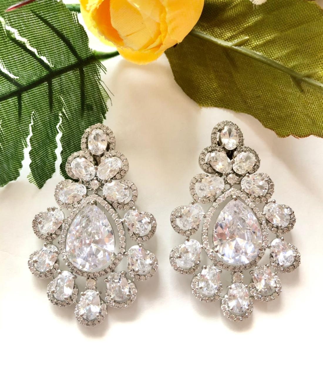 Dazzling Diamonds Big Diamond Earrings Statement making Glamour and Luxury Etsy