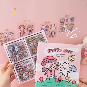 50 Sheet/100 Sheet Cute Sticker, Kawaii Stickers, Happy Mail Stickers, Cute Sticker Pack, Die Cut Stickers, Paper and Craft, Journal Sticker
