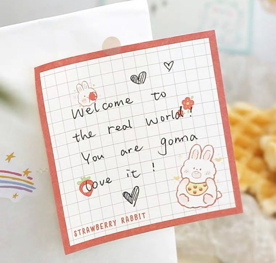 100pcs Cute Memo Pads Kawaii Notepads Set Cute Stickers Etsy