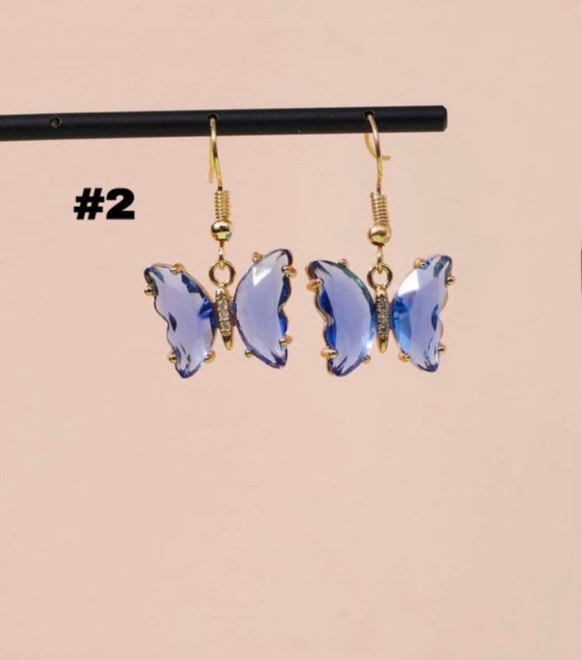 Aesthetic Butterfly Drop Earrings Clear Aesthetic Butterfly Etsy