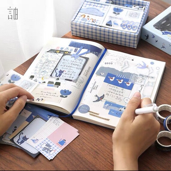 120pcs Cute Stationery Set, Cute Washi Tape Set, Journaling Paper, Memo  Sheets Set, Aesthetic Sticker, Scrapbooking Paper, Back to School 