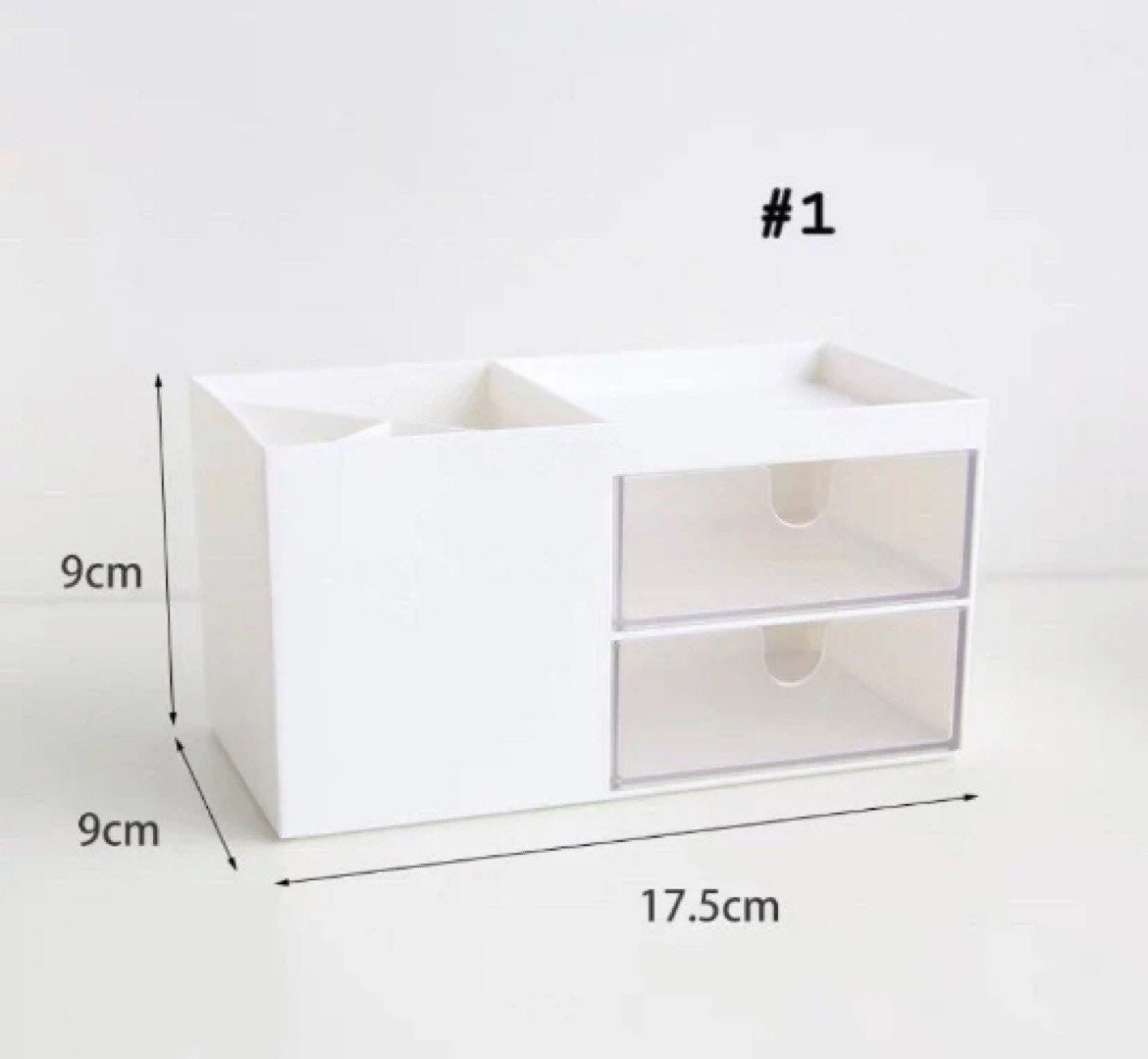 BGOmakeit Made in Korea Office Supplies Neat Desk Organizer Storage (White)