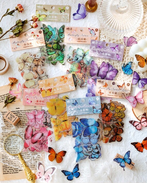 40pcs Small Butterfly Stickers Kawaii Stickers Happy Mail Etsy