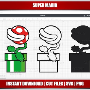 mario svg, mario png clipart, luigi svg mario birthday svg for cricut cut files, piranha plant svg png, instant download, digital printable,