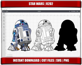 R2D2 svg, star wars svg, star wars clipart png, digital star wars, printable star wars, cricut cut files, silhouette cut, instant download