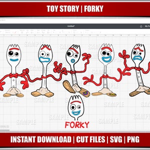 forky svg, toy story svg, buzz svg, toy story png clipart, instant download, for cricut svg files, digital printable birthday party svg png