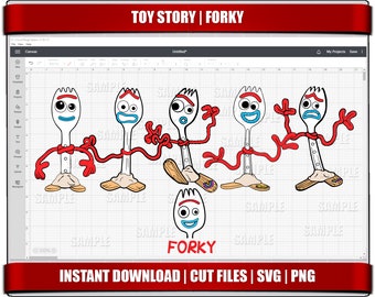 Forky SVG, Toy Story Clipart, Buzz, Woody (pobranie cyfrowe)