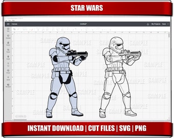 stormtrooper svg, svg star wars, star wars stormtrooper png clipart, téléchargement immédiat, fichier de coupe cricut, silhouette coupe fichiers, svg numérique