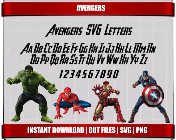Download Avengers Font Svg Letters Alphabet Avengers Birthday Party Etsy