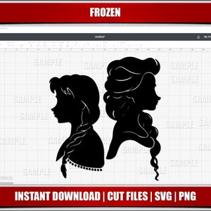 frozen svg, frozen clipart, princess elsa anna svg for cricut cut files, frozen png, instant download, digital frozen printable frozen svg