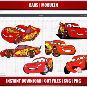 cars svg png clipart, lighting mcqueen instant download, for cricut silhouette cut files, tow mater, digital printable cars cartoon cars svg