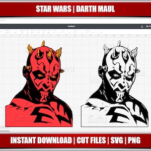 darth maul svg, star wars svg, star wars clipart png, digital svg printable png star wars, cricut cut files, silhouette cut instant download