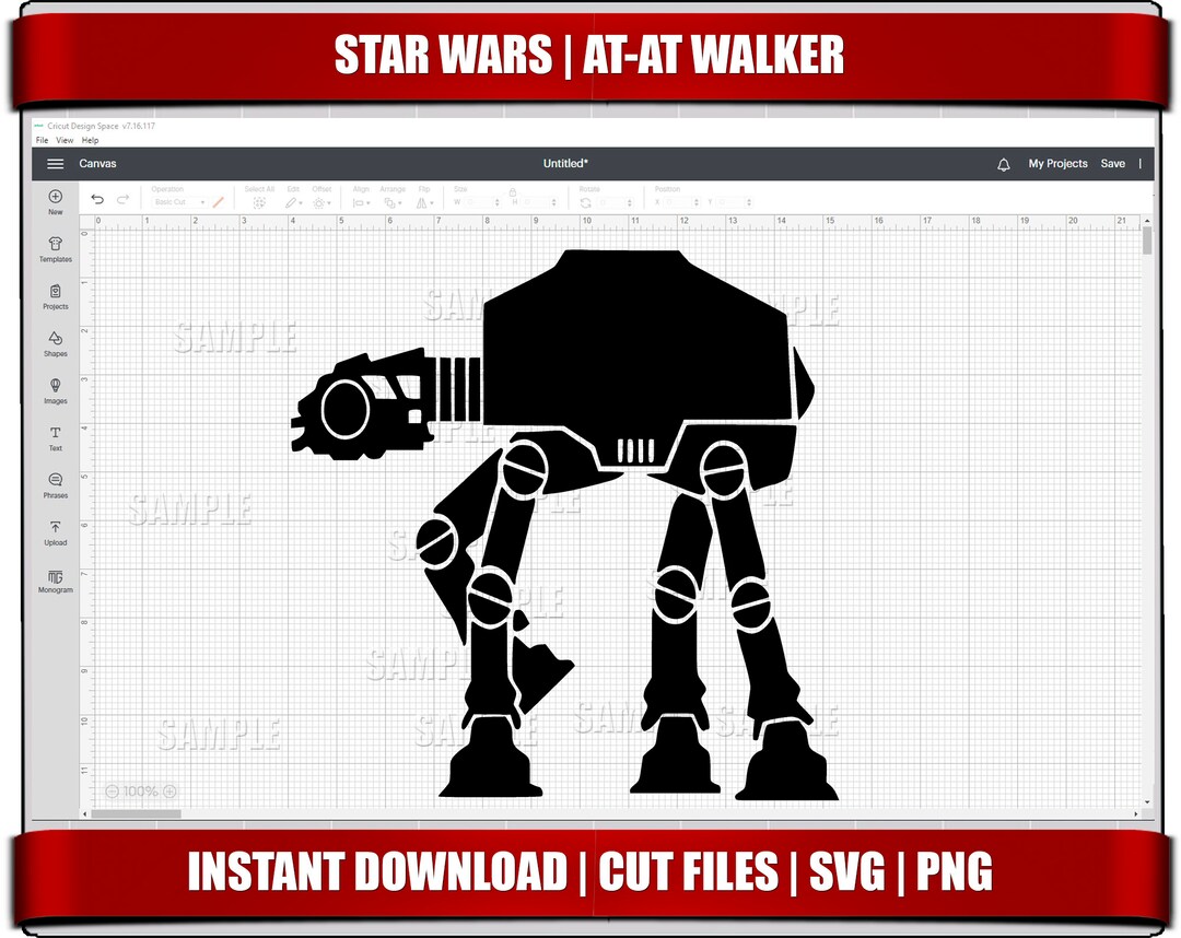 AT-AT Walker Svg Png Clipart, Star Wars Cut Files (digital Download) - Etsy