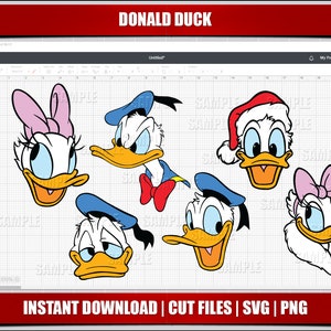 donald duck svg, mickey mouse svg, instant download, cricut cut files, silhouette cut, digital printable birthday, mickey mouse png clipart