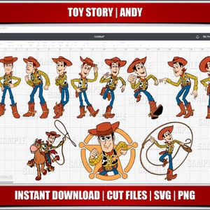 woody svg, woody svg, buzz svg, toy story png clipart, instant download, for cricut svg files, digital printable birthday party svg png