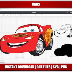 cars svg png clipart, lighting mcqueen instant download, for cricut silhouette cut files, tow mater, digital printable cars cartoon cars svg