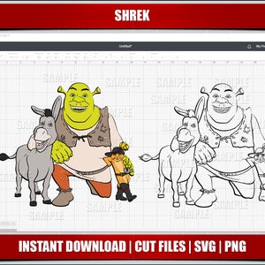 Shrek Svg Shrek Png Clipart Shrek Birthday Svg for Cricut - Etsy UK
