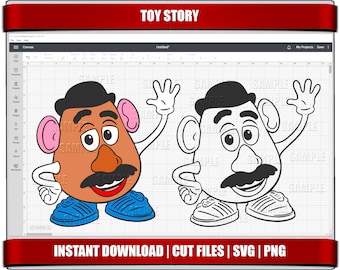 potato svg, toy story svg, toy story clipart, toy story cut files silhouette, instant download, for cricut svg files, digital printable png