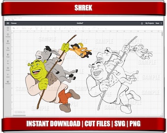 Shrek SVG, PNG Clipart, Birthday Cut Files (Digital Download)