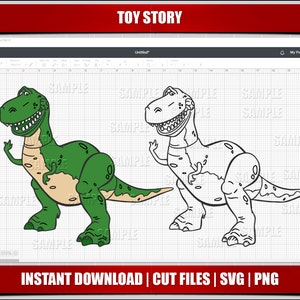 dino svg dinosaur svg toy story svg, toy story clipart, cut files for cricut svg files, silhouette, instant download, digital printable svg