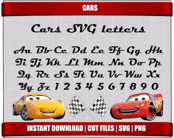 cars font svg letters alphabet cars birthday party digital etsy singapore