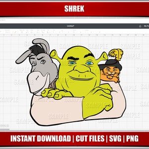 Shrek Svg for Cricut Shrek Png Shrek Clipart Puss (Instant Download) 