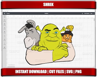 Shrek SVG, PNG Clipart, Birthday Cut Files (Digital Download)