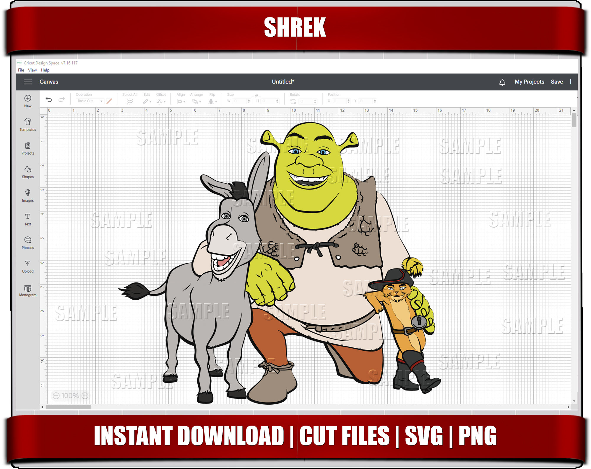 shrek svg, shrek png clipart, shrek birthday svg for cricut silhouette cut  files, shrek svg png, instant download, digi