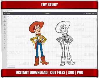 Woody Toy Story SVG, verjaardagsclipart (digitale download)