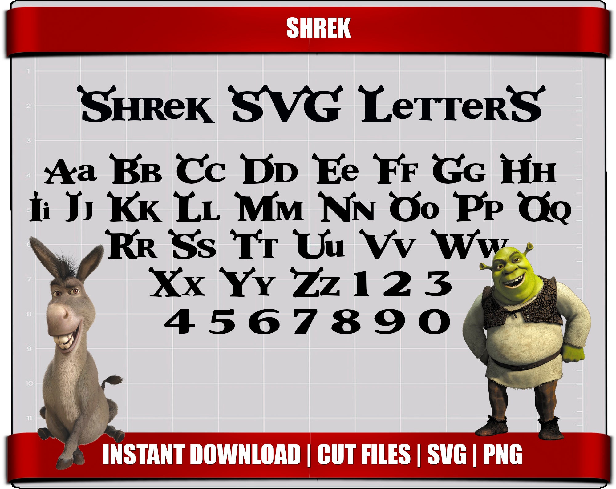 Shrek Font Svg Shrek Alphabet Svg Shrek Png Inspire Uplift | Sexiz Pix