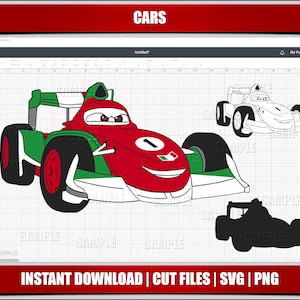 cars svg png clipart, lighting mcqueen instant download, for cricut silhouette cut files, tow mater, digital printable cars cartoon cars svg