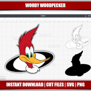 woody svg, woody woodpecker svg, woody png, woody clipart, instant download, digital printable woody, cricut cut files, siljouette cut files