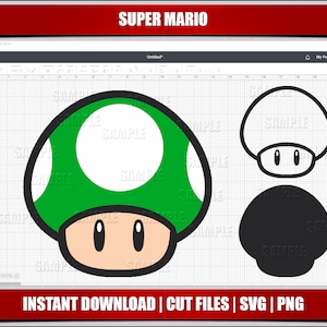 mario svg, pilz svg png clipart, luigi svg mario geburtstag plotterdatei, silhouette plotterdatei, sofort download, digital printable