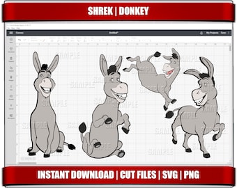 Asino SVG, Shrek Birthday Clipart (download digitale)